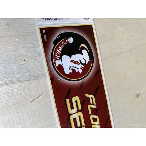 Florida State Seminoles FSU Logo Garnet Gold Car Decal Bumper Sticker NCAA - Picture 2 of 4